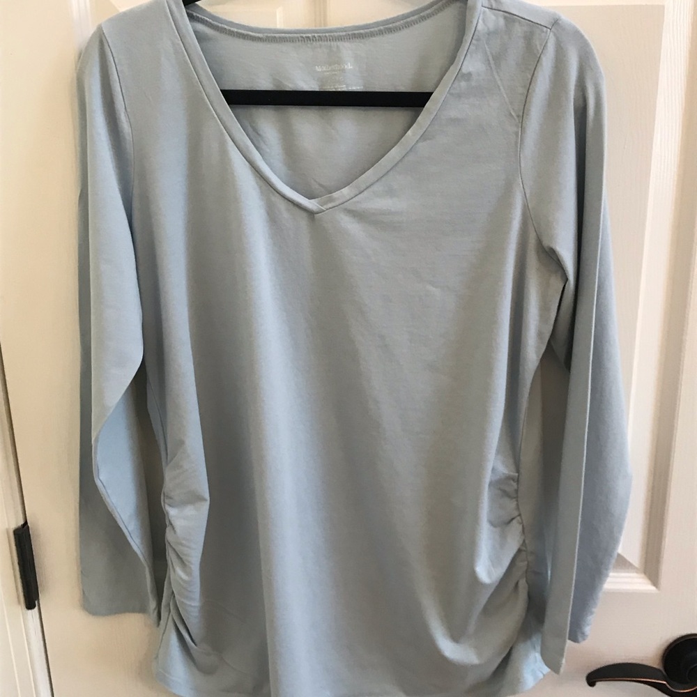 Motherhood Maternity Pale Blue Long sleeve Top SzL